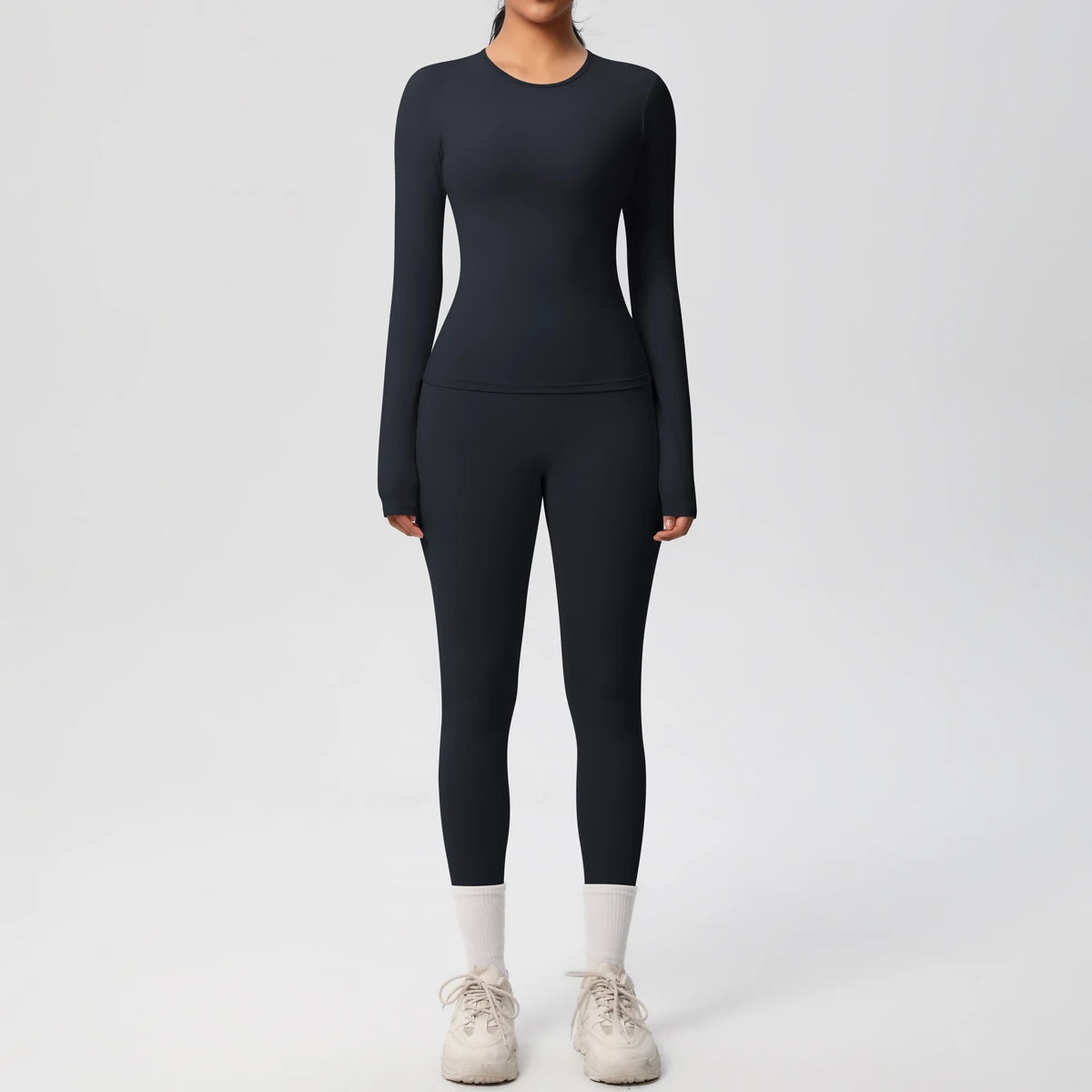 2 PCS Sportswear Yoga Set Gym Clothes Yoga Suits For Women Fitness Set Tracksuits Sports Long Sleeve Crop Top Gym Leggings MultiShop24