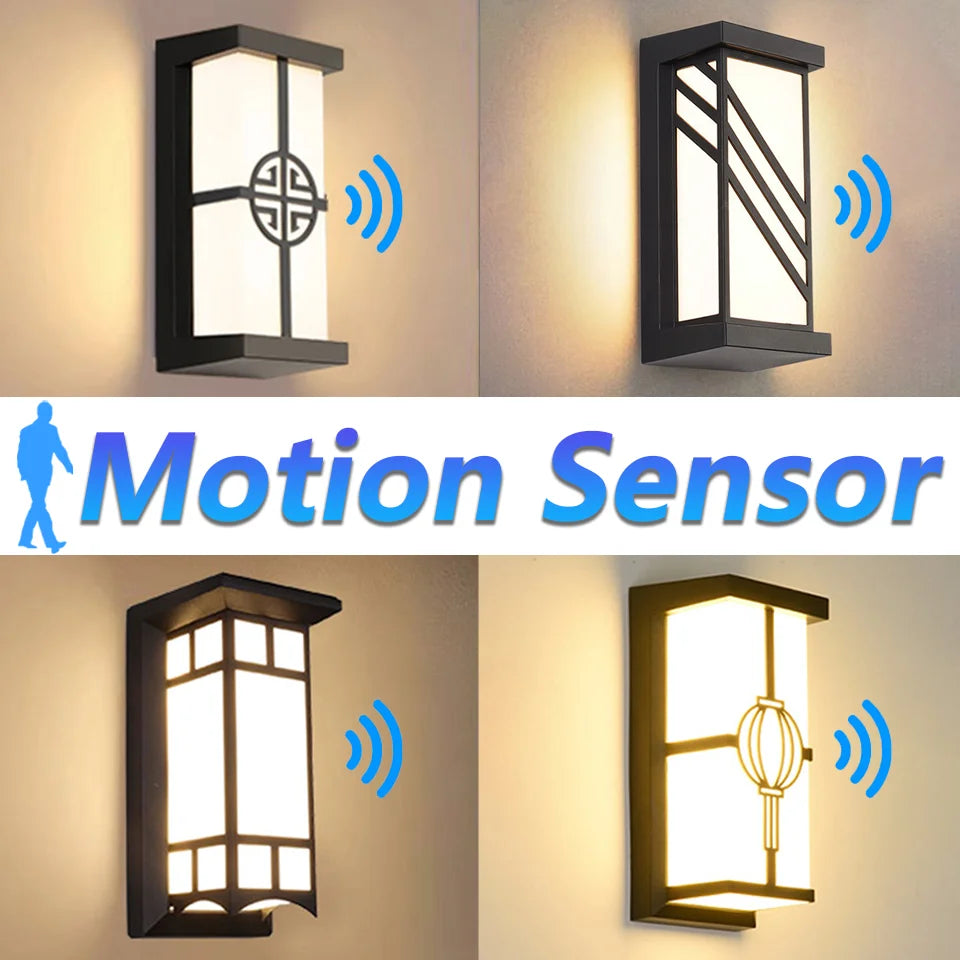 Outdoor Lamps Motion Sensor Wall Light Waterproof AC85-265V 16/30W - Multi Shop24