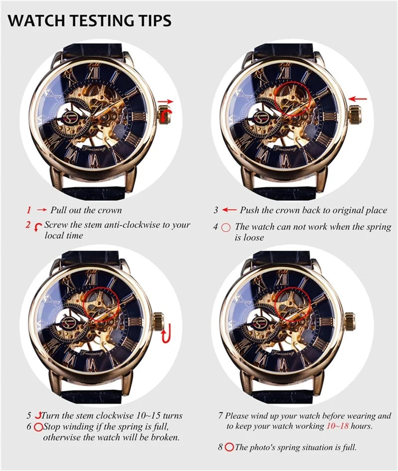 FORSINING 344D Top Brand Luxury Skeleton Automatic Mechanical Men's Multi Shop24