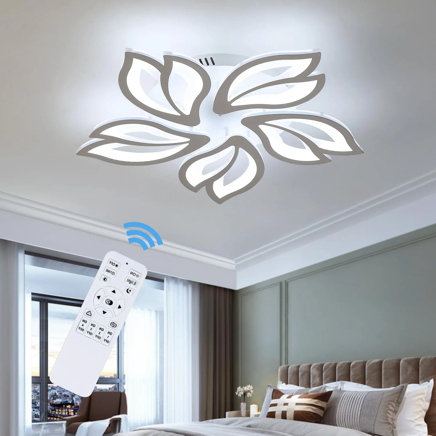 LED Ceiling Lamp, 45W Modern LED Ceiling Light Dimmable - Multi Shop24