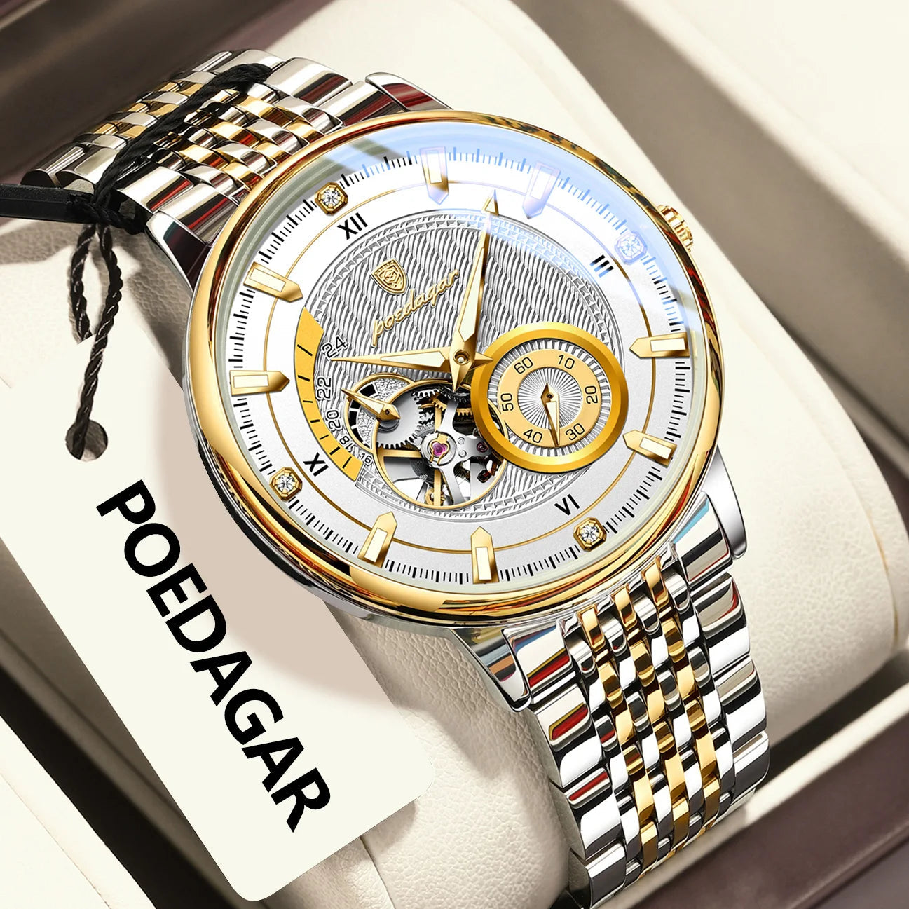 POEDAGAR Top Luxury Man Wristwatch Luminous Hollow Multi Shop24