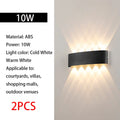 2pcs Outdoor LED Wall Light IP65 Waterproof Garden - Multi Shop24