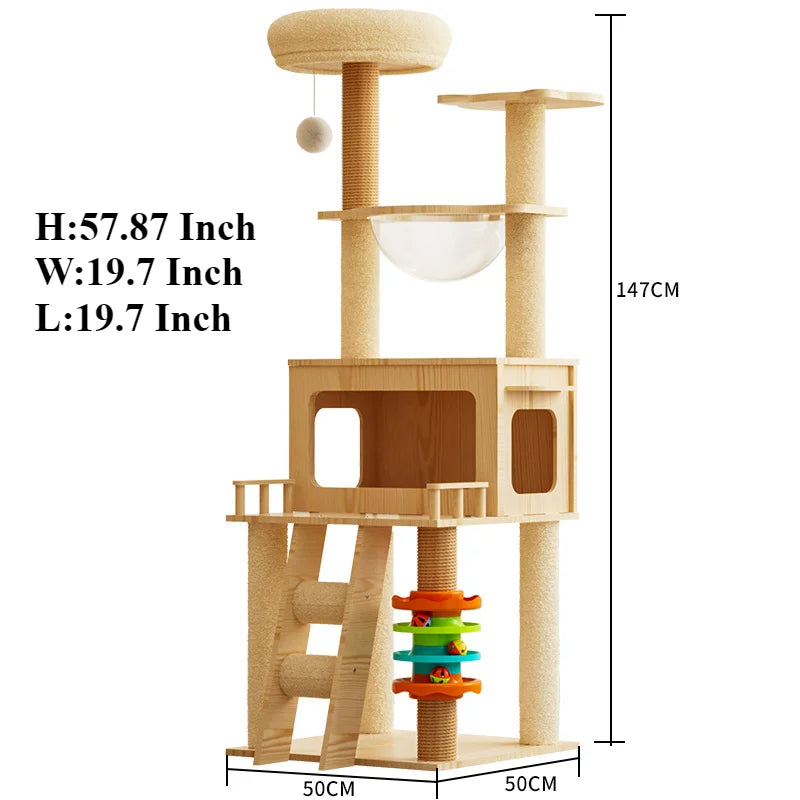 Cat Tree Sisal Rope Cat Tower Cat Scrapers Scratching Post for Cats Toys Multi Shop24