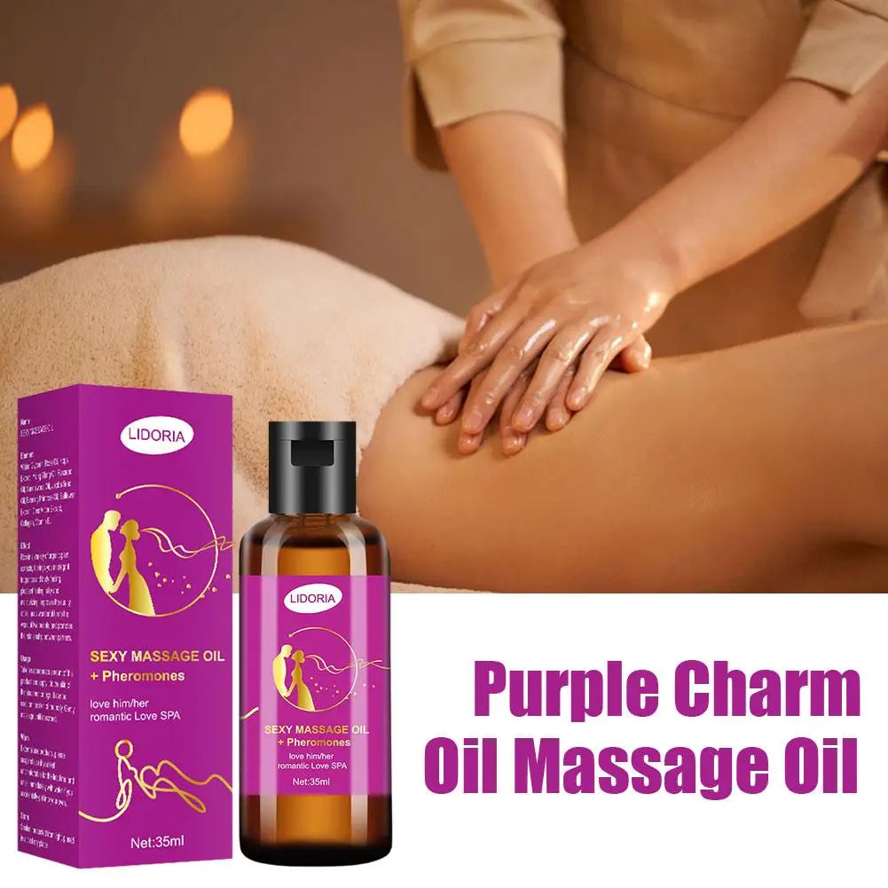 Purple Charming Massage Oil Sexy Men Women Massage Oil 35ml