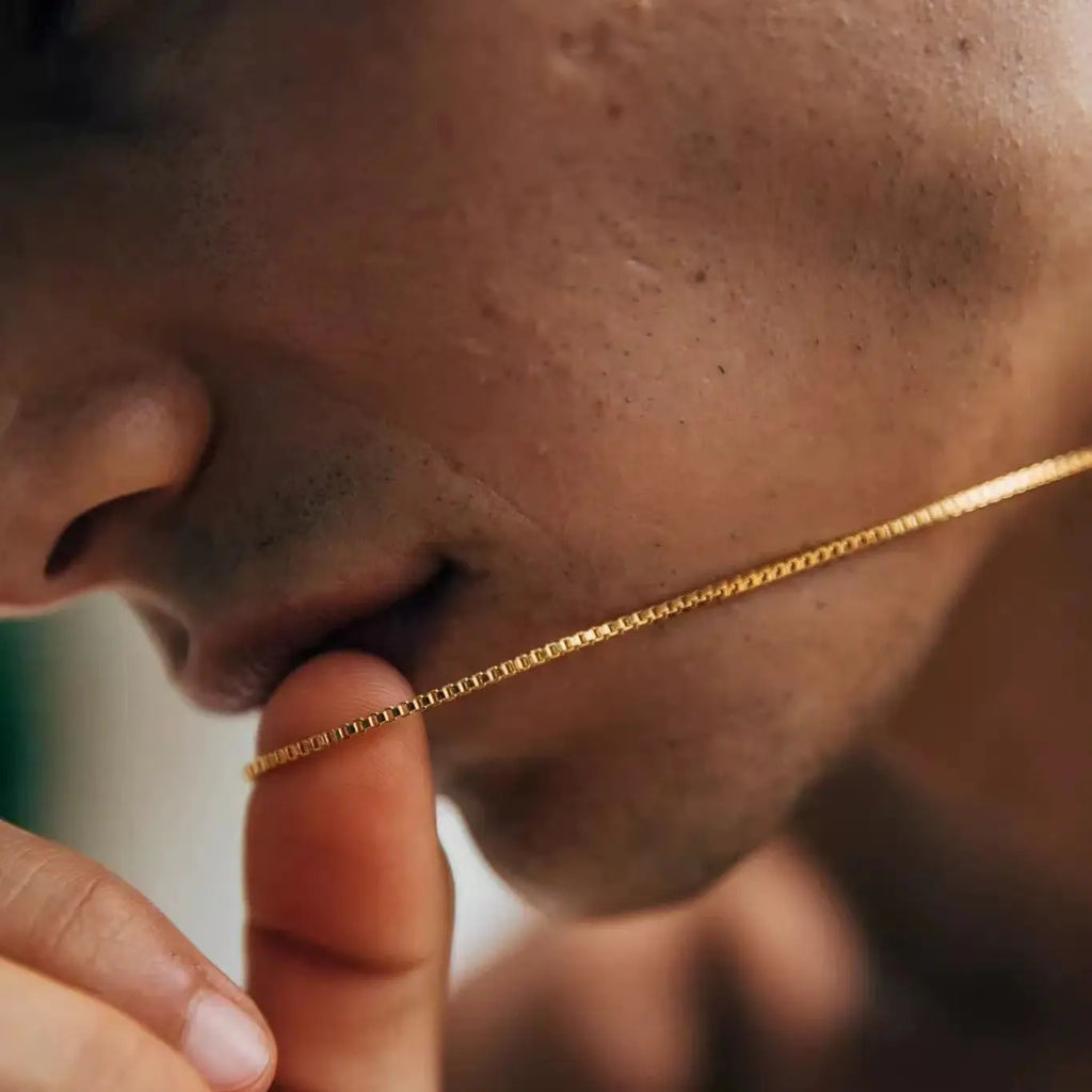 1.2mm Simple Stainless Steel Box Chain Necklace Gold Color Titanium Steel Men Necklace Fashion Women Jewelry Trend Accessories - Multi Shop24