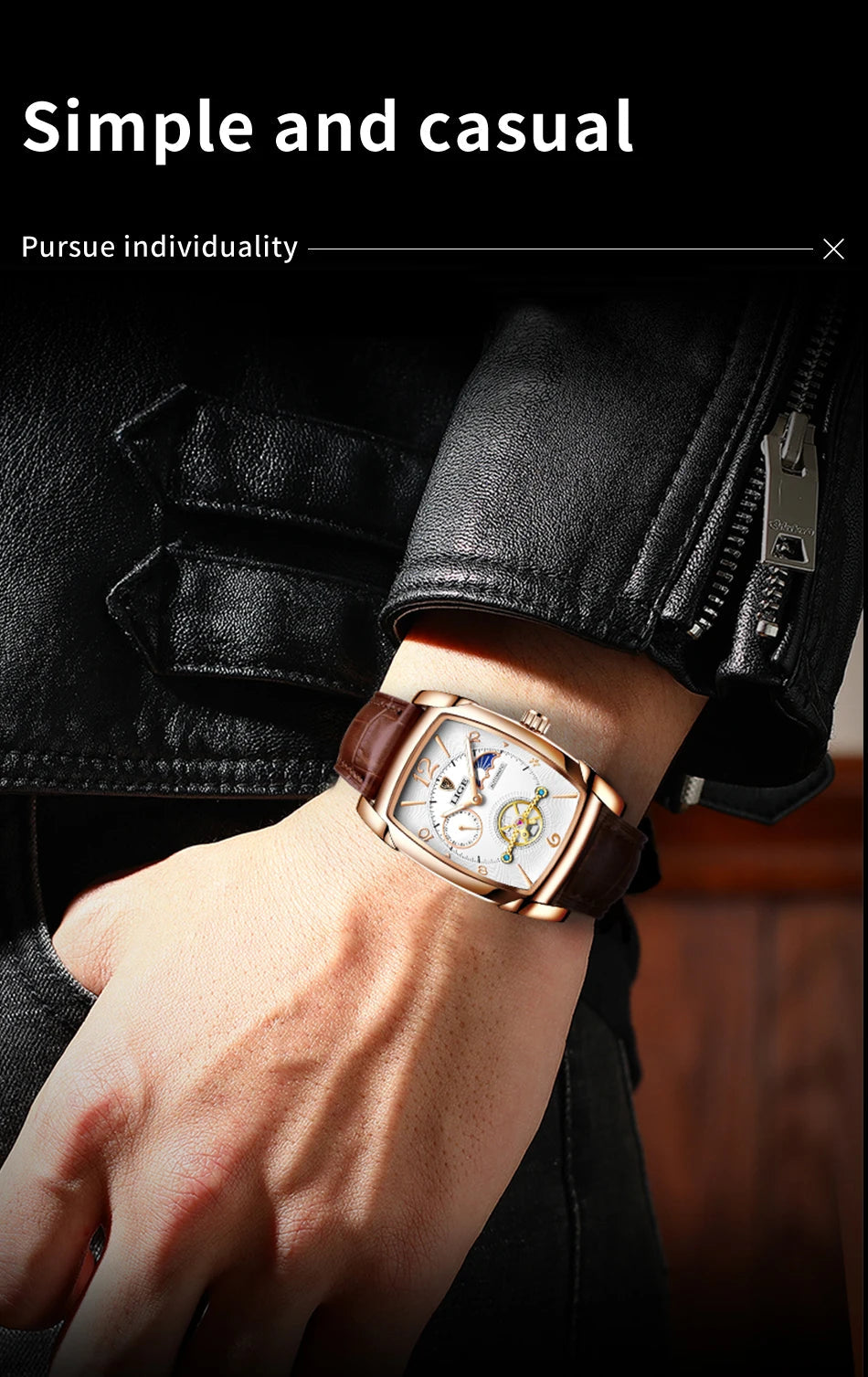 2024 LIGE New Men Watch Automatic Mechanical Watch for Men Multi Shop24