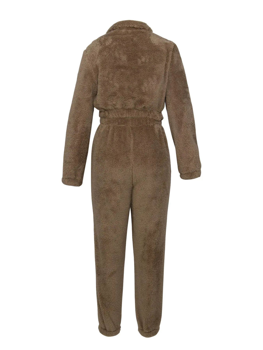 Winter New Plush Two Piece Set Casual Home Warm Suit For Women Fashion Zipper Lapel Pullover Top Elastic Waist Trousers Suit MultiShop24