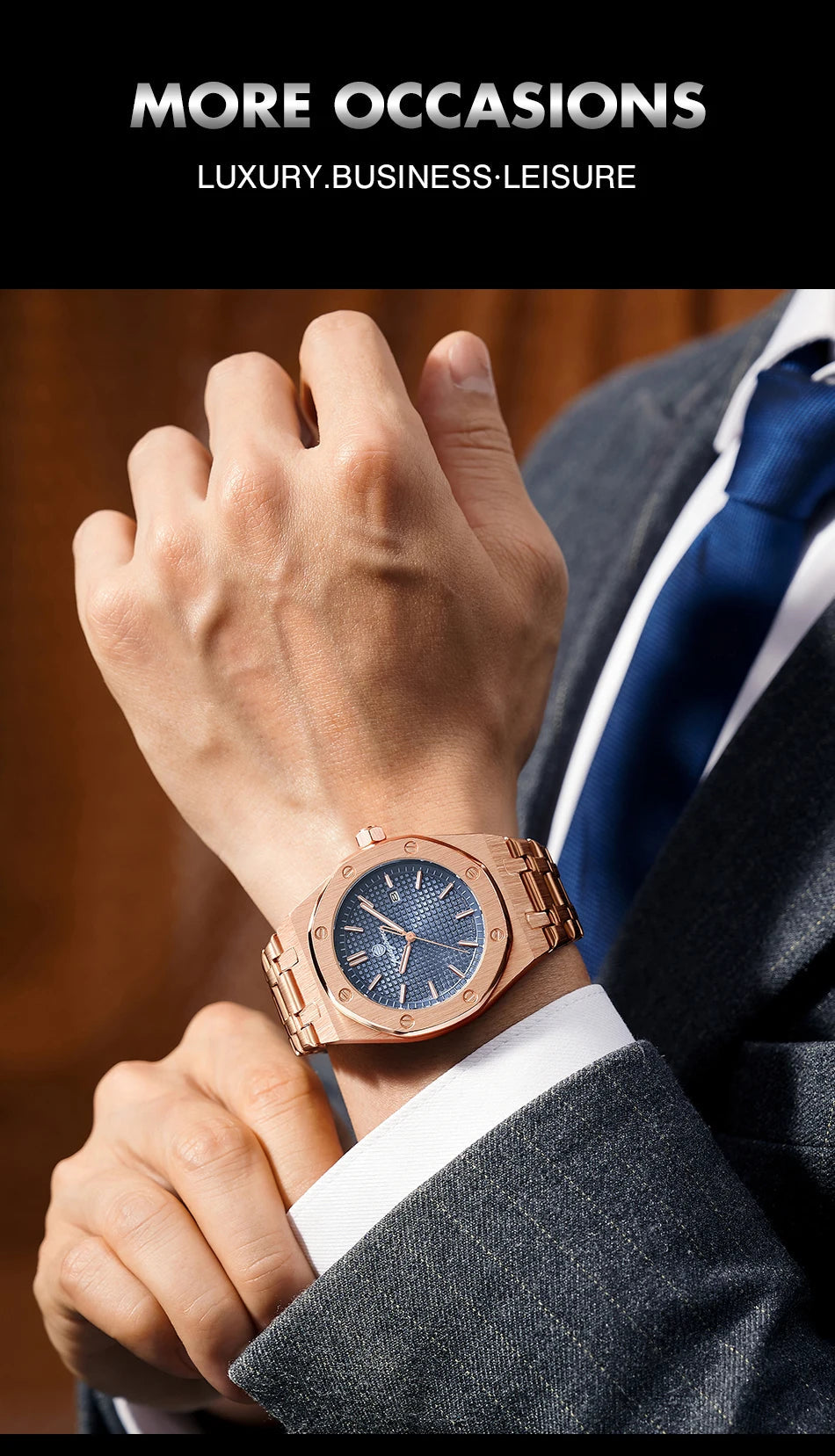 PAAZOMU Luxury Business Man Wristwatch Waterproof Luminous Date Men Multi Shop24