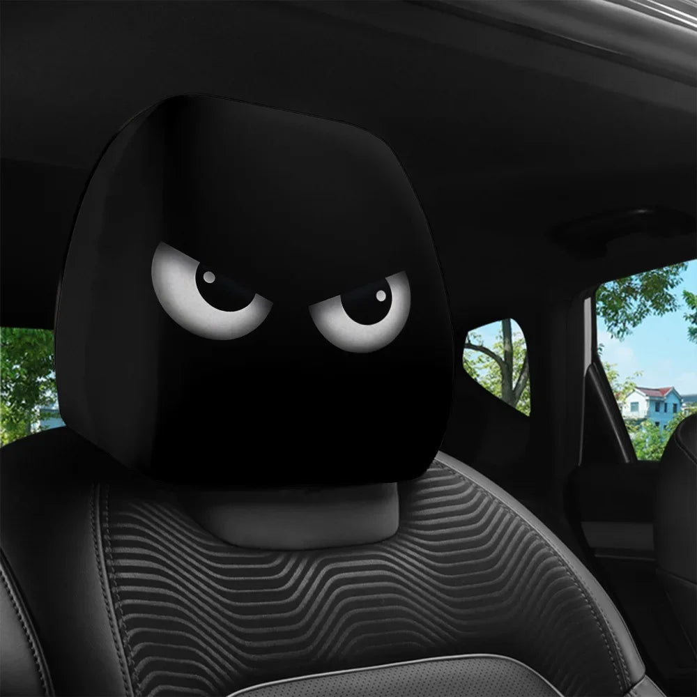 2PCS Funny Slanted Eyes Cartoon Print Car - Multi Shop24