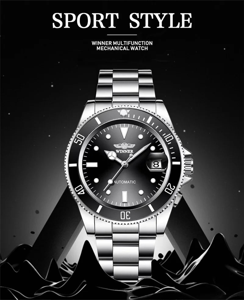 WINNER 002 Fashion Accessories Men's Automatic Mechanical Watch Luxury Multi Shop24