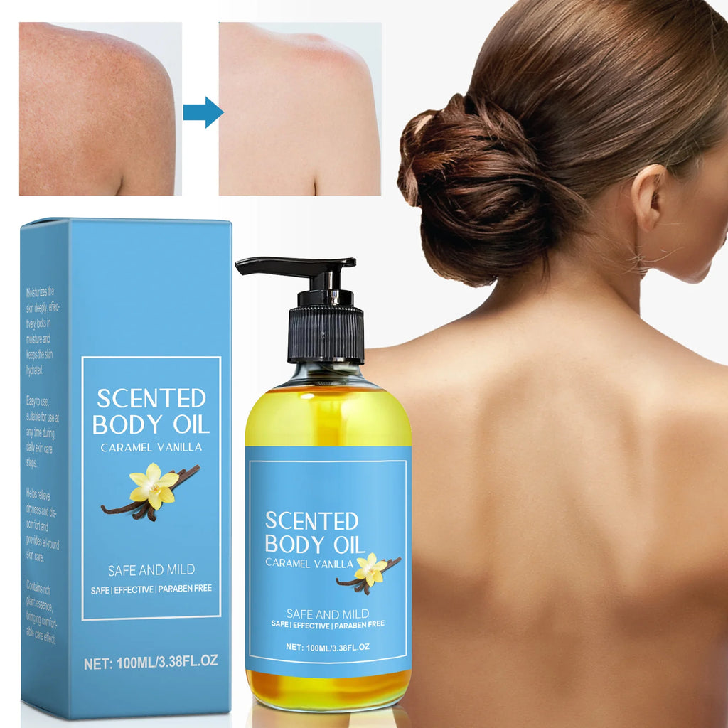 Stress Relief Vanilla Massage Oil - Deeply moisturizes, soothes muscles