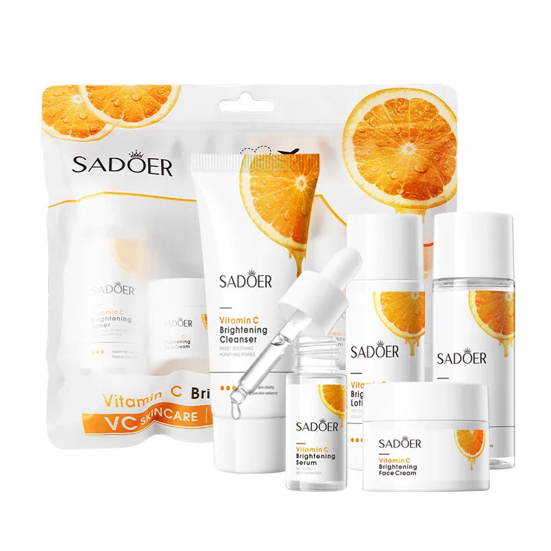 Orange Vitamin C Brightening Travel Kit 5-Piece – Hydrating Radiance-Boost