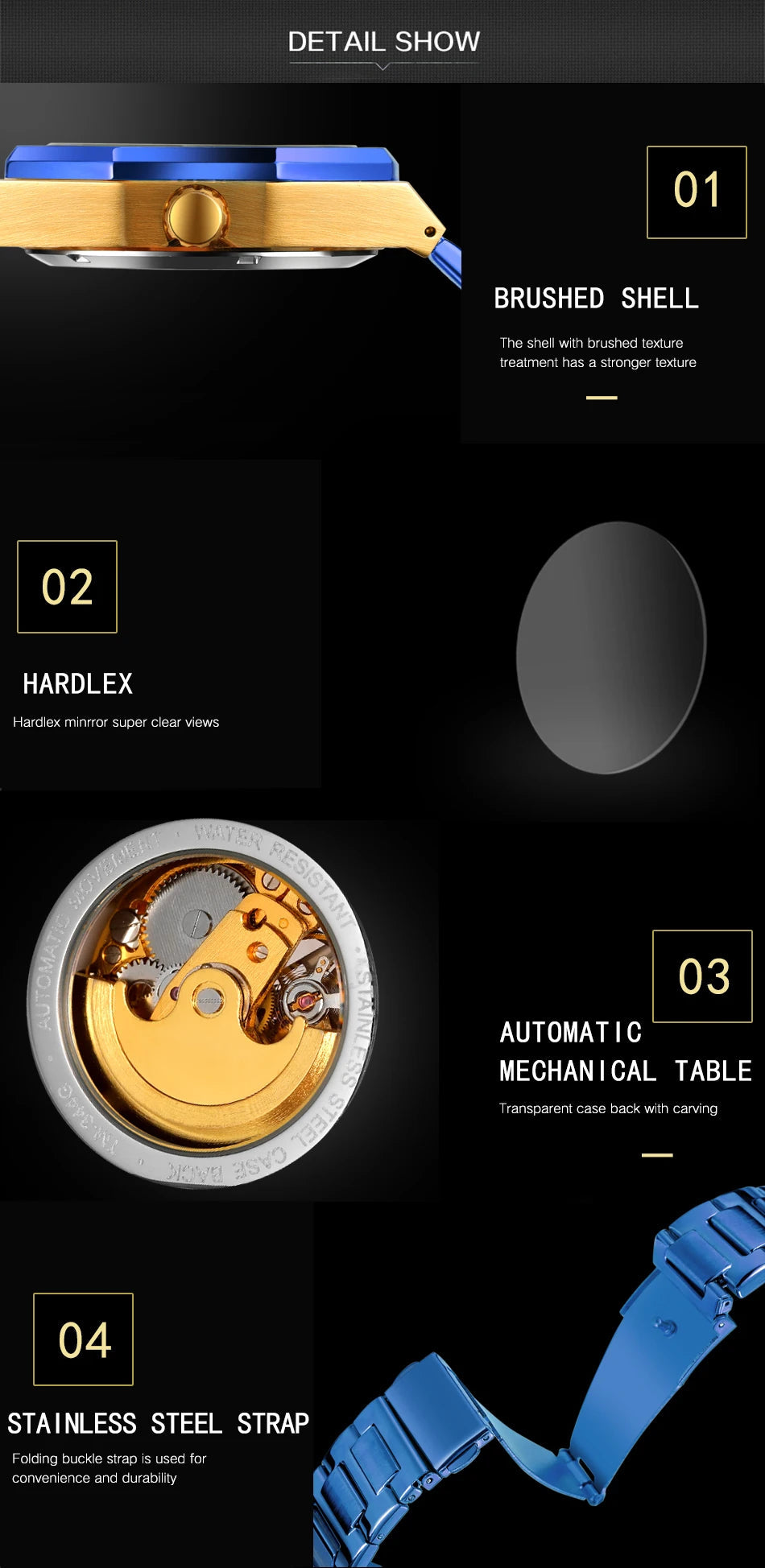 FORSINING 344D Top Brand Luxury Skeleton Automatic Mechanical Men's Multi Shop24