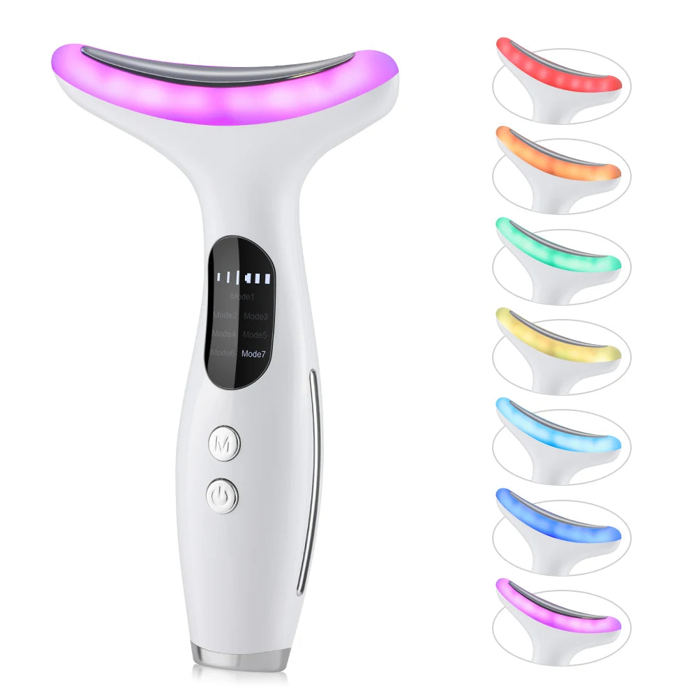 Micro-current Neck & Face Beauty Device LED IPL Skin