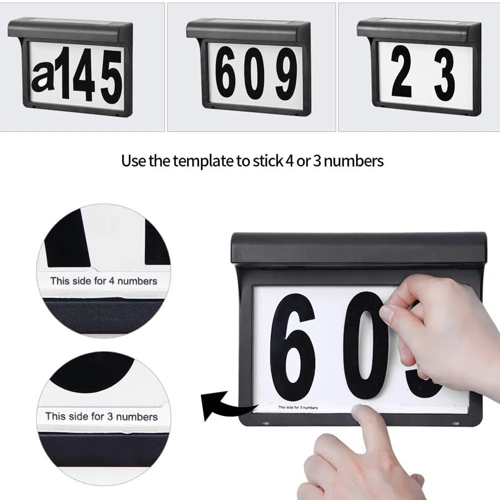 LED Solar House Number Light Waterproof Outdoor - Multi Shop24