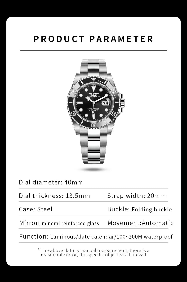 Reloj Hombre PINDU DESIGN Water Ghost Men Mechanical Wristwatch 40MM Luxury Multi Shop24