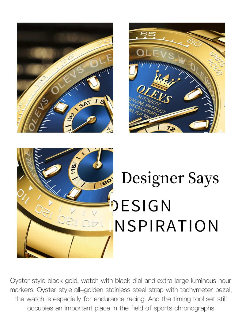 OLEVS 6638 TOP Brand Automatic Mechanical Watch for Men Multi-function Multi Shop24