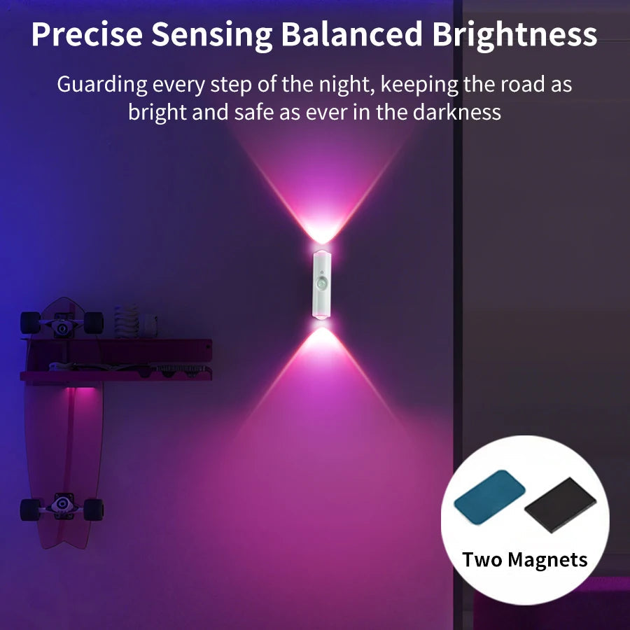 LED Night Light with Motion Sensor Wall Lamp Rechargeable RGB Gradient Ambient Night Multi Shop24