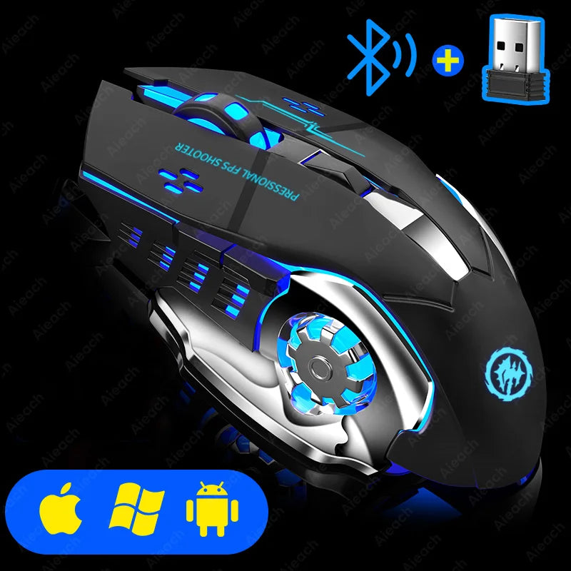 Wireless Mouse Gaming Computer Silent Bluetooth Mouse USB Multi Shop24