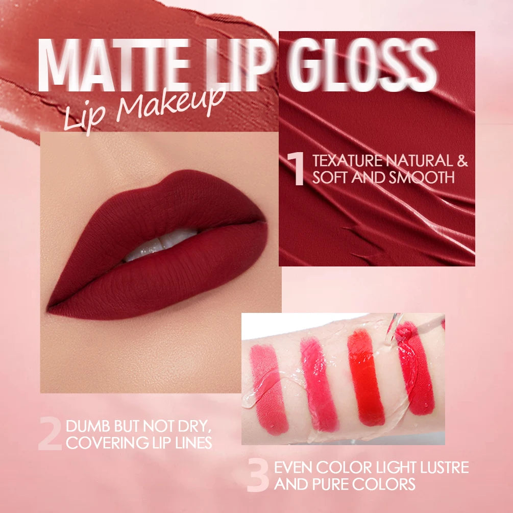 QIBEST Sexy Velvet Matte Lip Gloss Liquid Lipstick Makeup For Women - Multi Shop24