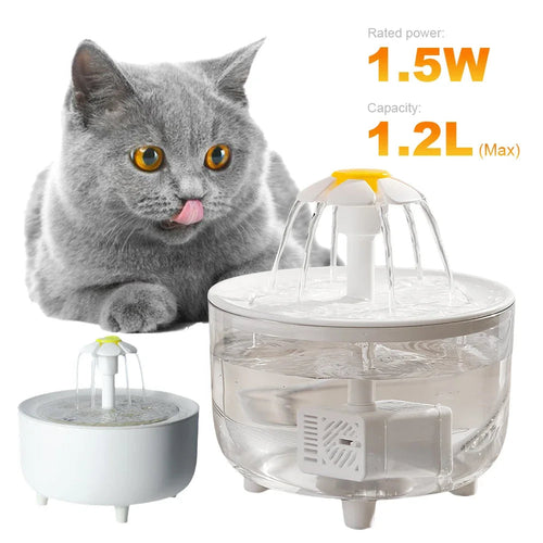 1200ml Electric Mute Automatic Cat Water Fountain with USB Filtering Multi Shop24