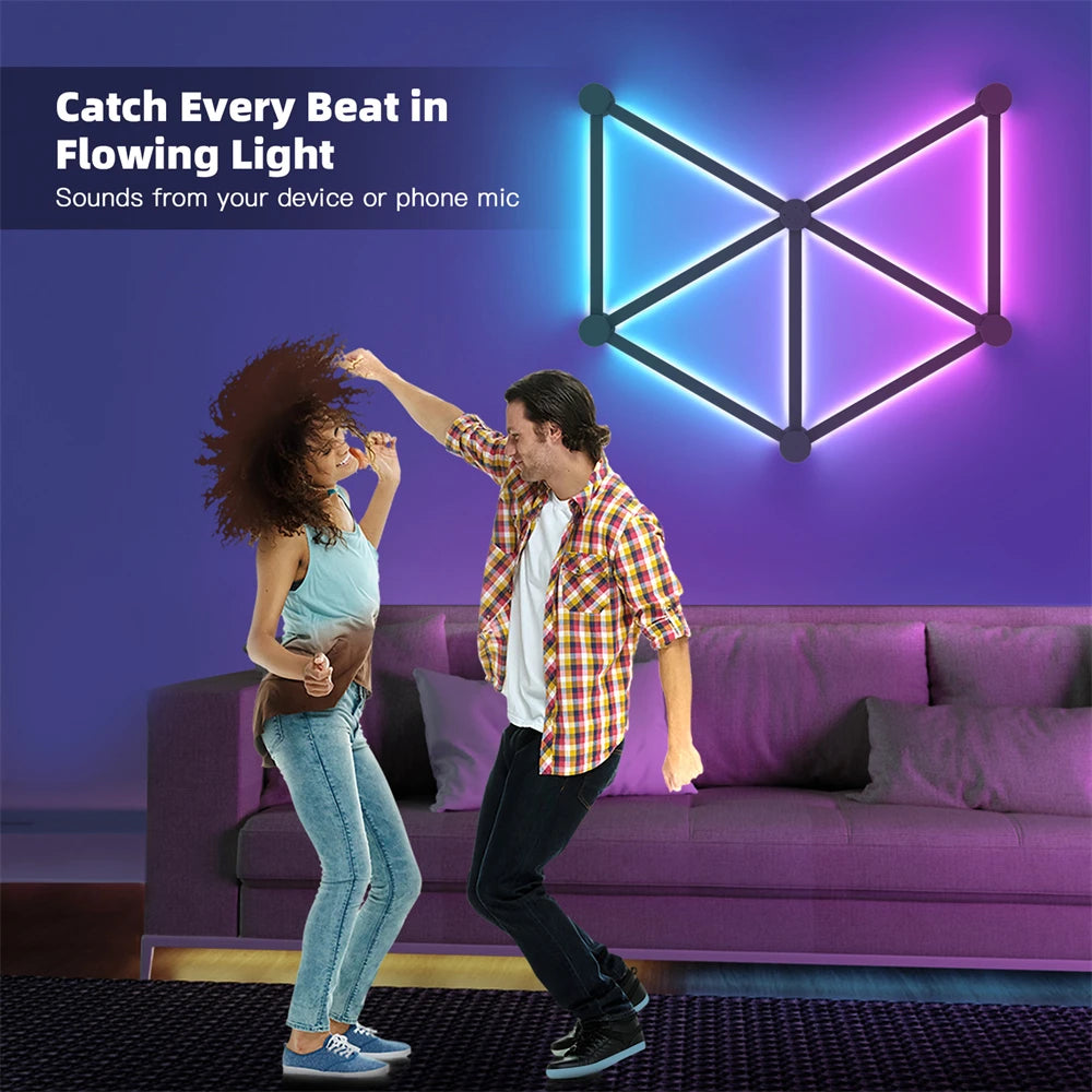 Splicing Light DIY Atmosphere Light RGB Smart Wall Light Voice Control Lamp - Multi Shop24