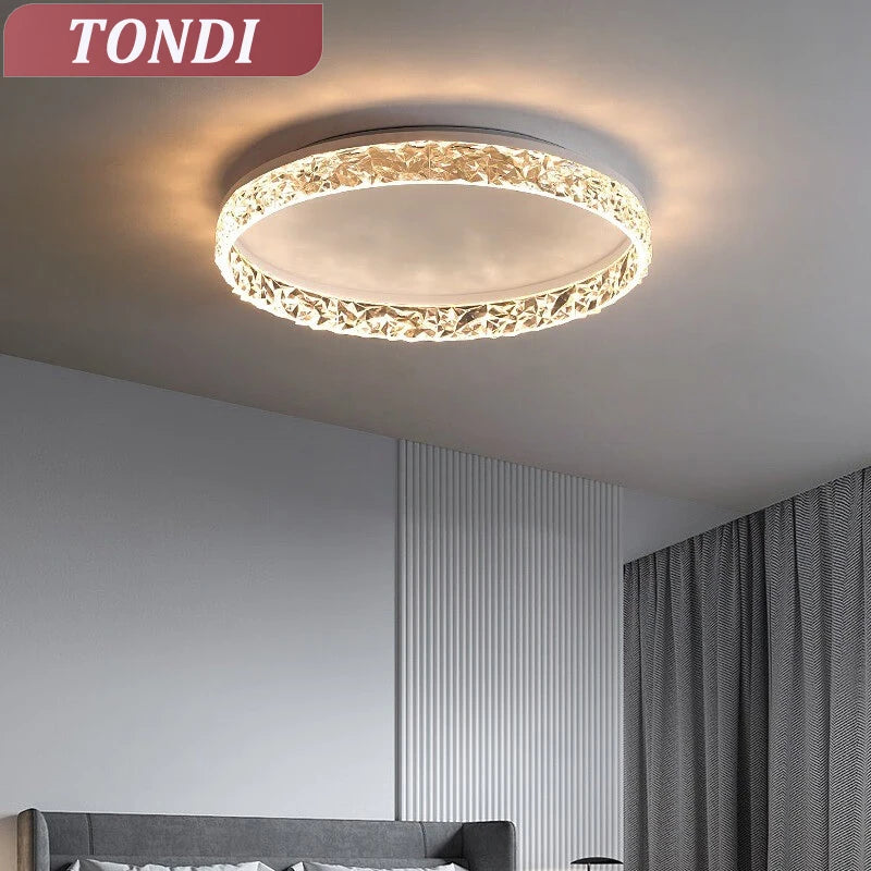 Nordic Creative Modern LED Ceiling Light Dimmable Round Ceiling Light Living Room - Multi Shop24