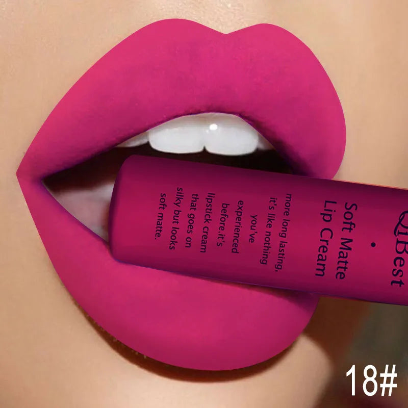 QIBEST Sexy Velvet Matte Lip Gloss Liquid Lipstick Makeup For Women - Multi Shop24