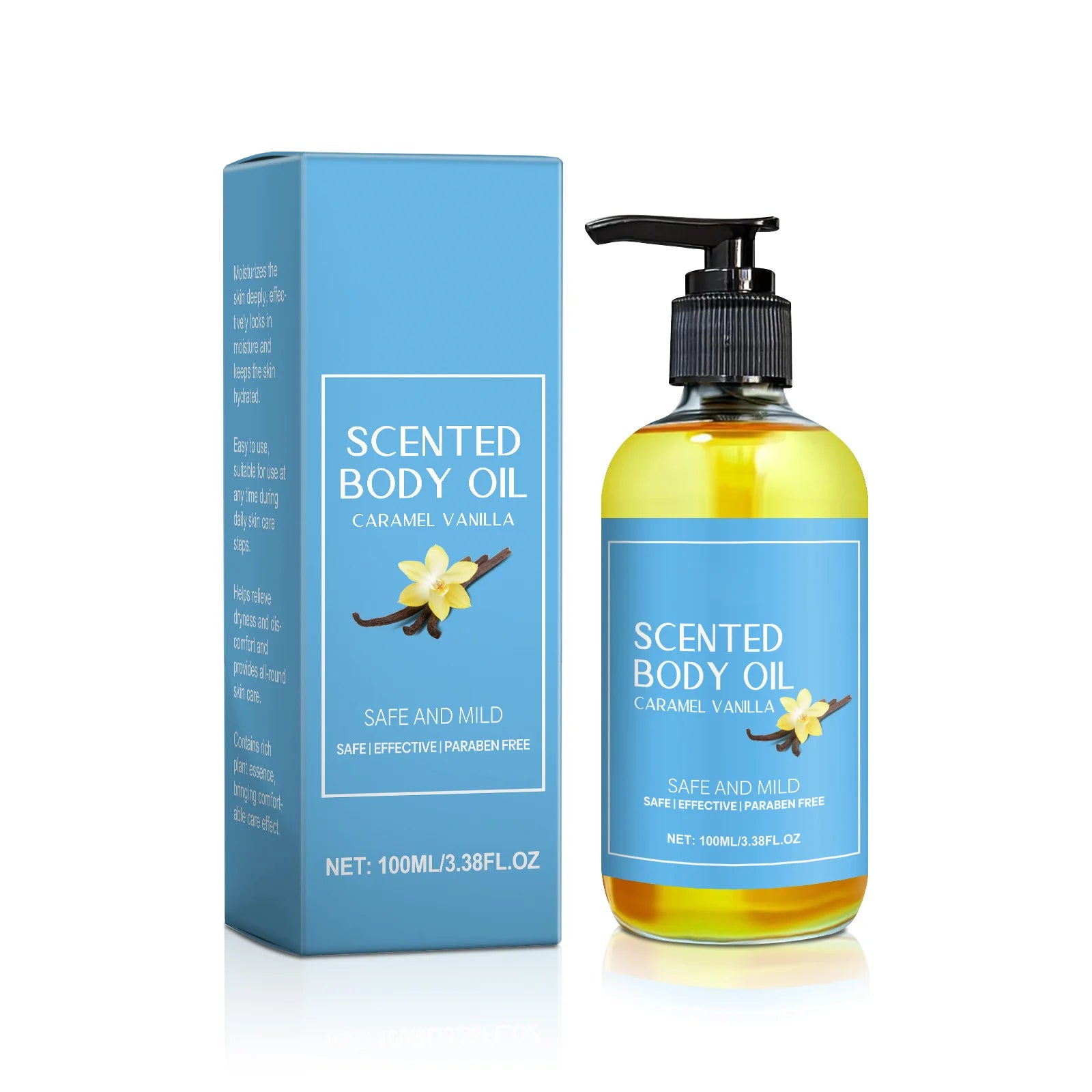 Stress Relief Vanilla Massage Oil - Deeply moisturizes, soothes muscles