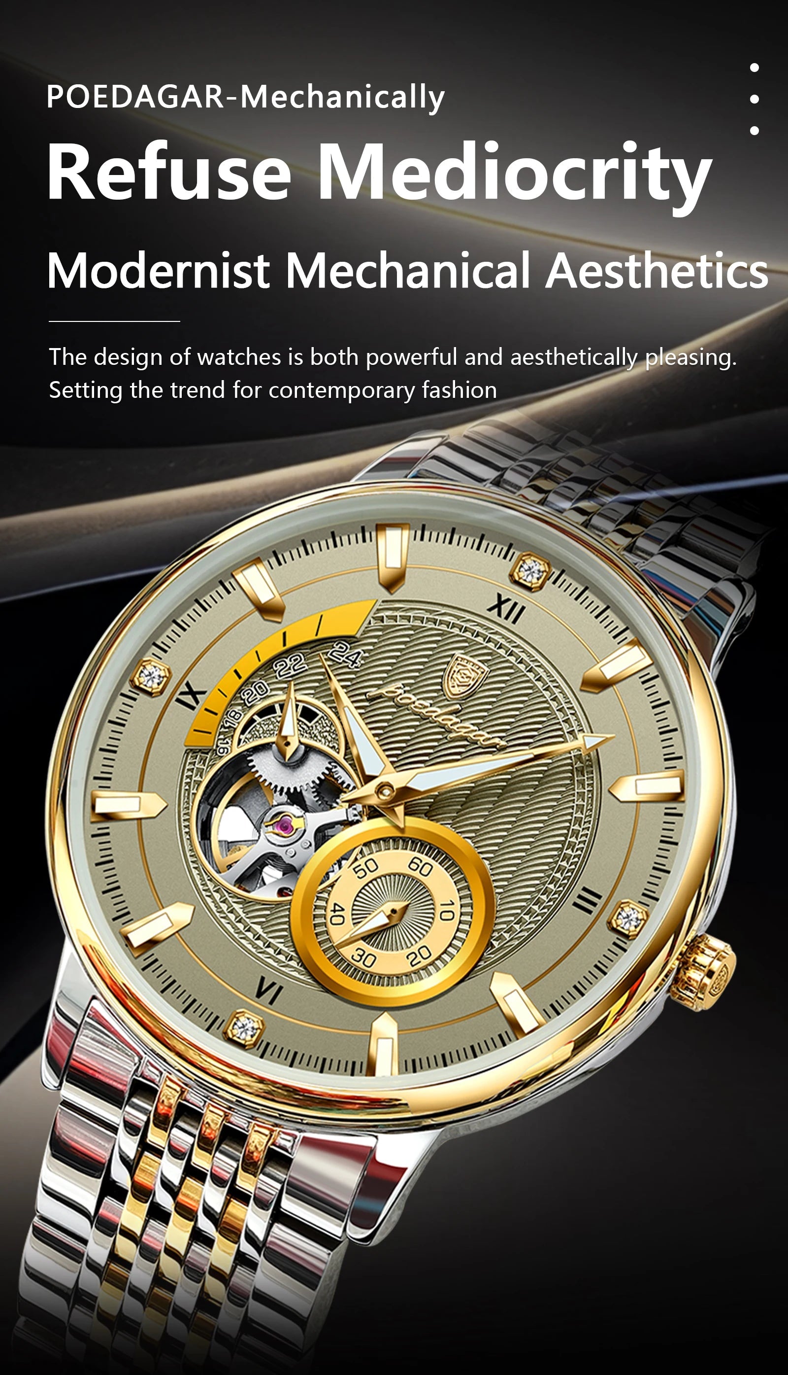 POEDAGAR Top Luxury Man Wristwatch Luminous Hollow Multi Shop24