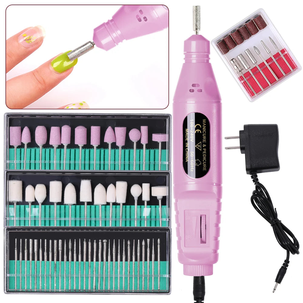 LINMANDA 6 In 1 Electric Nail Drills Kit Remove Polisher Manicure Portable Nail File Nail Drill Equipment  Pen Tools Machine MultiShop24