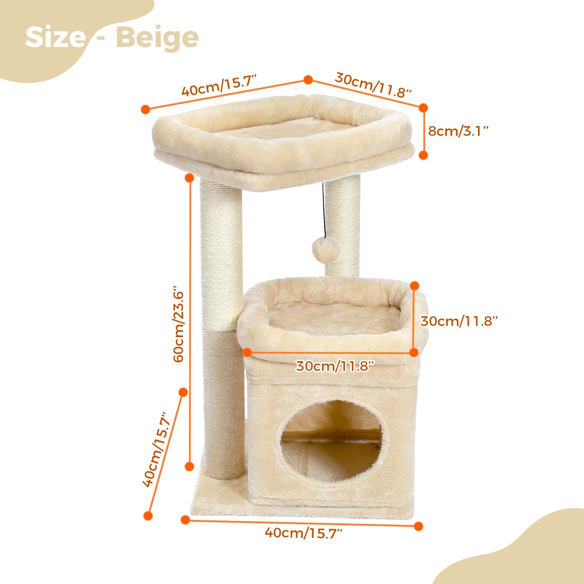 Cat Tree Tower for Indoor Cats with Private Cozy Cat Multi Shop24