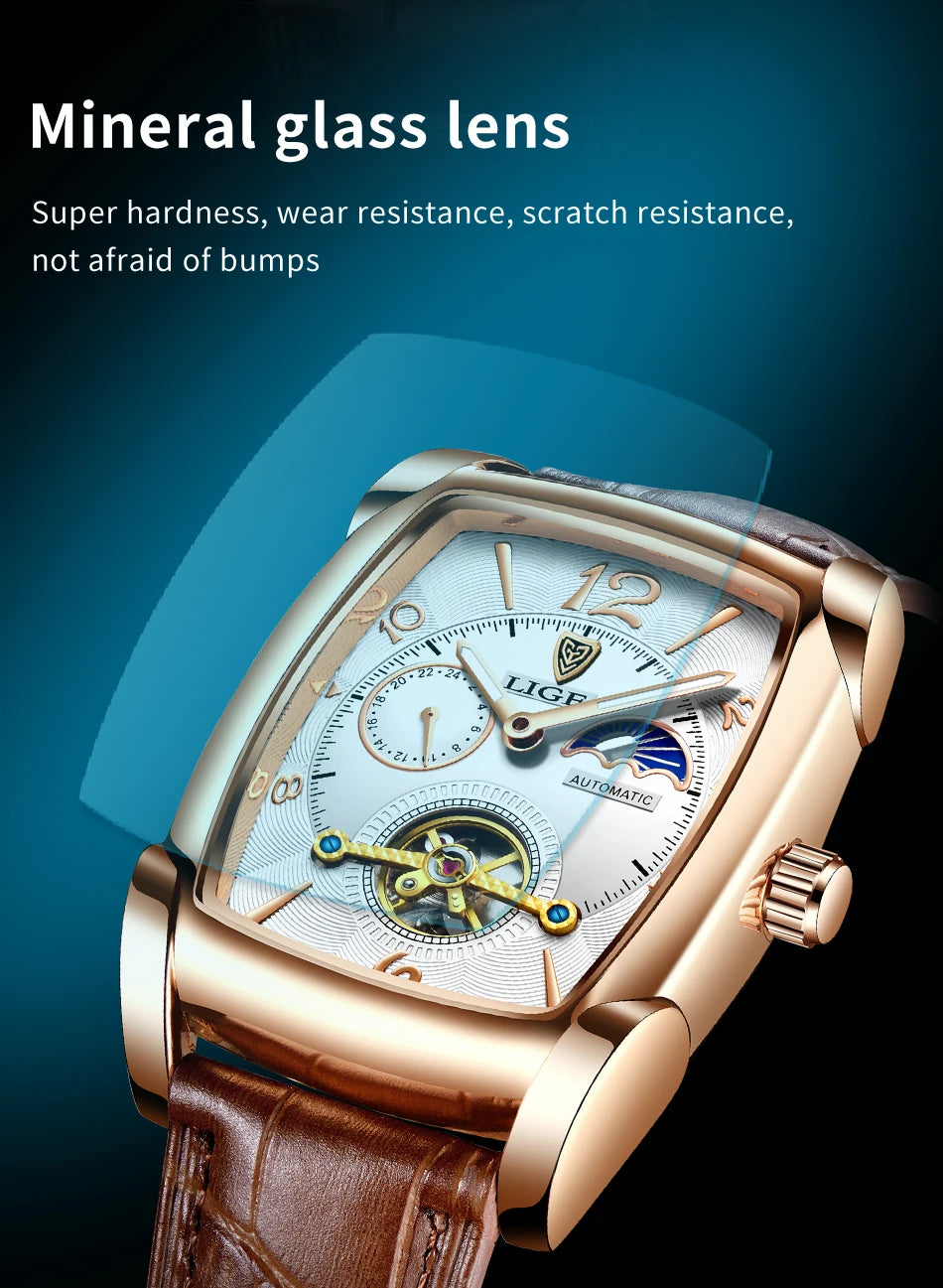 2024 LIGE New Men Watch Automatic Mechanical Watch for Men Multi Shop24