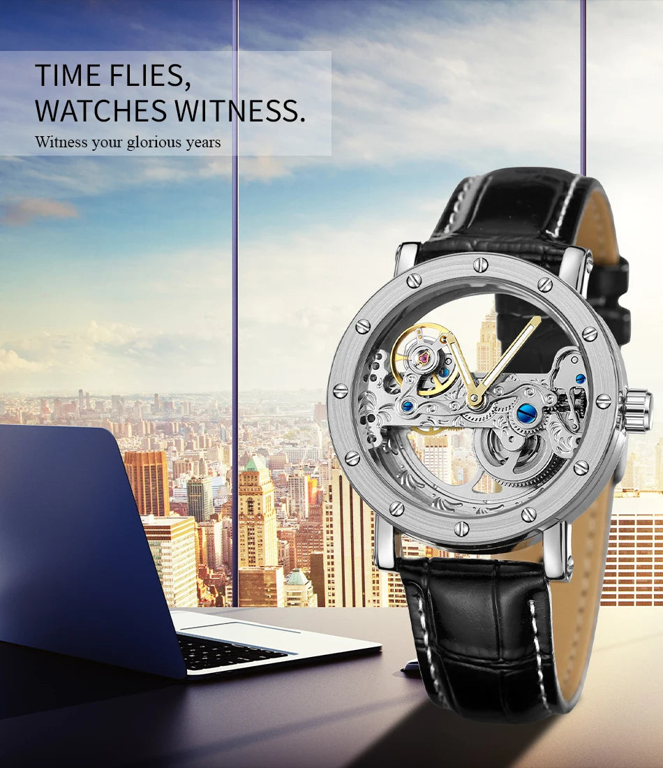 2024 Top Brand Luxury Steel Skeleton Tourbillon Automatic Multi Shop24