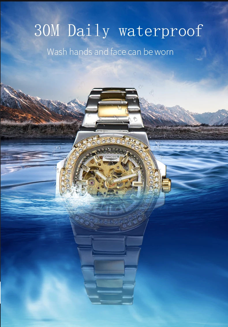 LONGLUX automatic man watch luxury stainless steel Multi Shop24