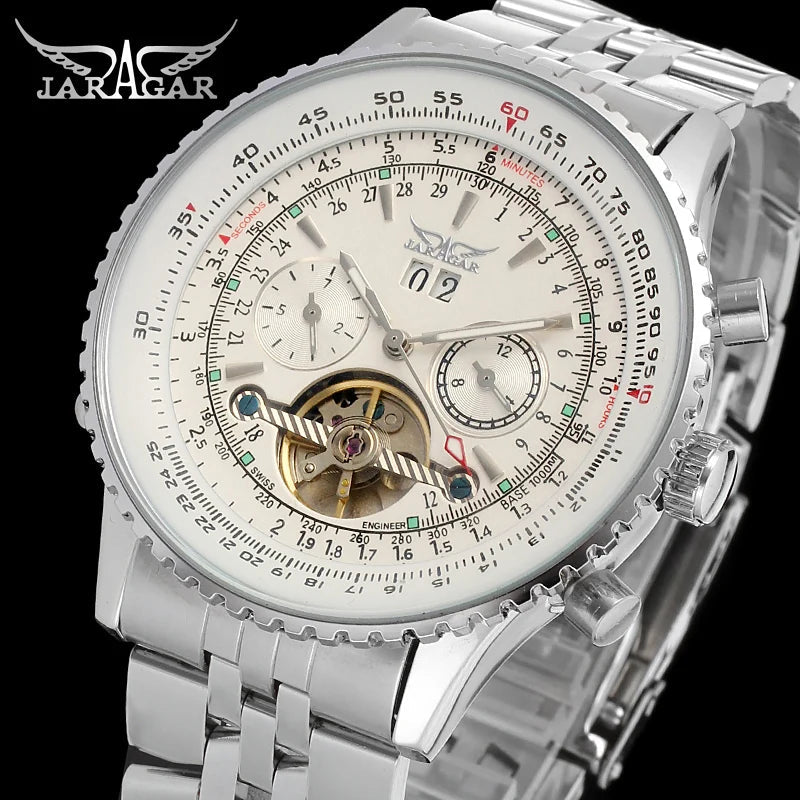 JARAGAR Original Big Dial Tourbillon Chronograph Automatic Man Watches Multi Shop24
