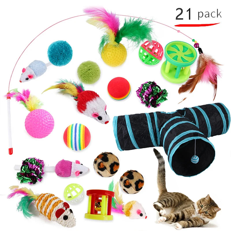 Kitten Toys Variety Cat Toy Combination Bell Ball Cat Multi Shop24