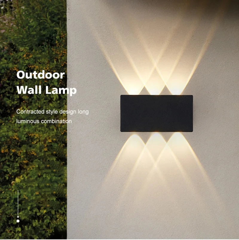 2pcs Outdoor LED Wall Light IP65 Waterproof Garden - Multi Shop24