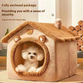 All Season Dog House Style Bed - Removable Washable Pet Bed for Small Dogs Teddy Winter Warm Cat Dog House MultiShop24
