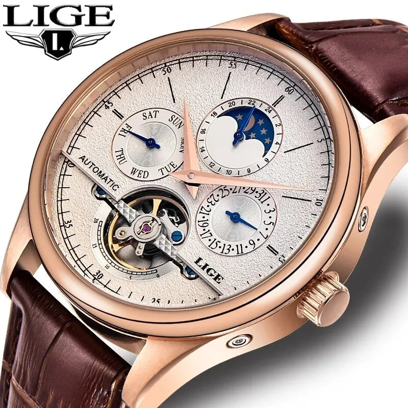 LIGE Men Watches Automatic Mechanical Watch Multi Shop24