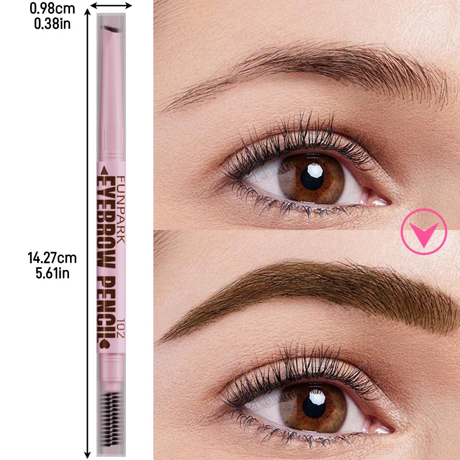 2 in1 Eyebrow pencil professional Cosmetics makeup for women 5 Colors Waterproof Eyebrow Tattoo brush Long Lasting eyebrow pen MultiShop24