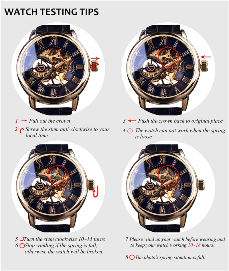 WINNER 002 Fashion Accessories Men's Automatic Mechanical Watch Luxury Multi Shop24
