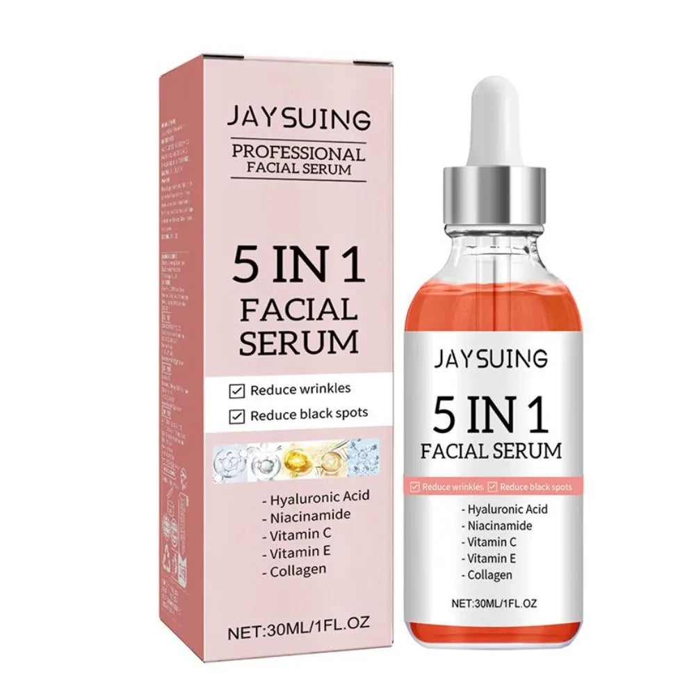 5 In 1 Fade fine lines Firming Face Serum Moisturizing brightning Vitamin C Hyaluronic