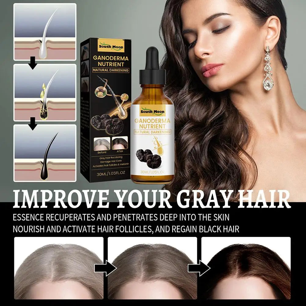 Gray White Hair Treatment Serum White To Black Natural Hair