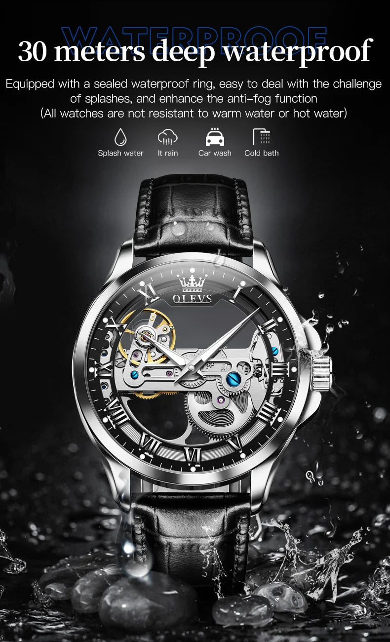 OLEVS 6661 Full Transparant Skelton Flywheel Automatic Multi Shop24