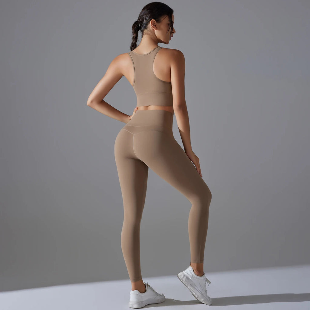 Yoga Set Women's tracksuit Women Fitness Crop Top Shockproof Sports - Multi Shop24