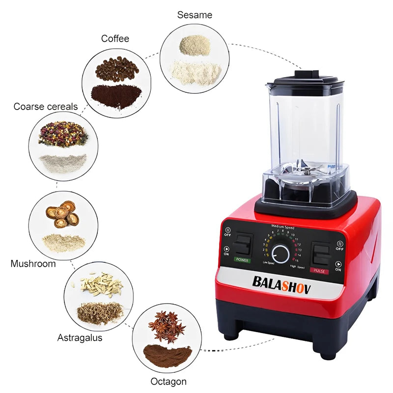 2000W Heavy Duty Commercial  Mixer Food Processor Ice Smoothies for Kitchen Multi Shop24
