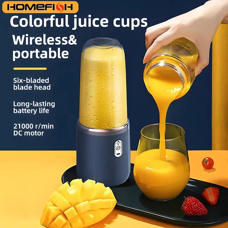 Portable Juicer Blender 400ml Electric Fruit Juicer USB Charging - Multi Shop24