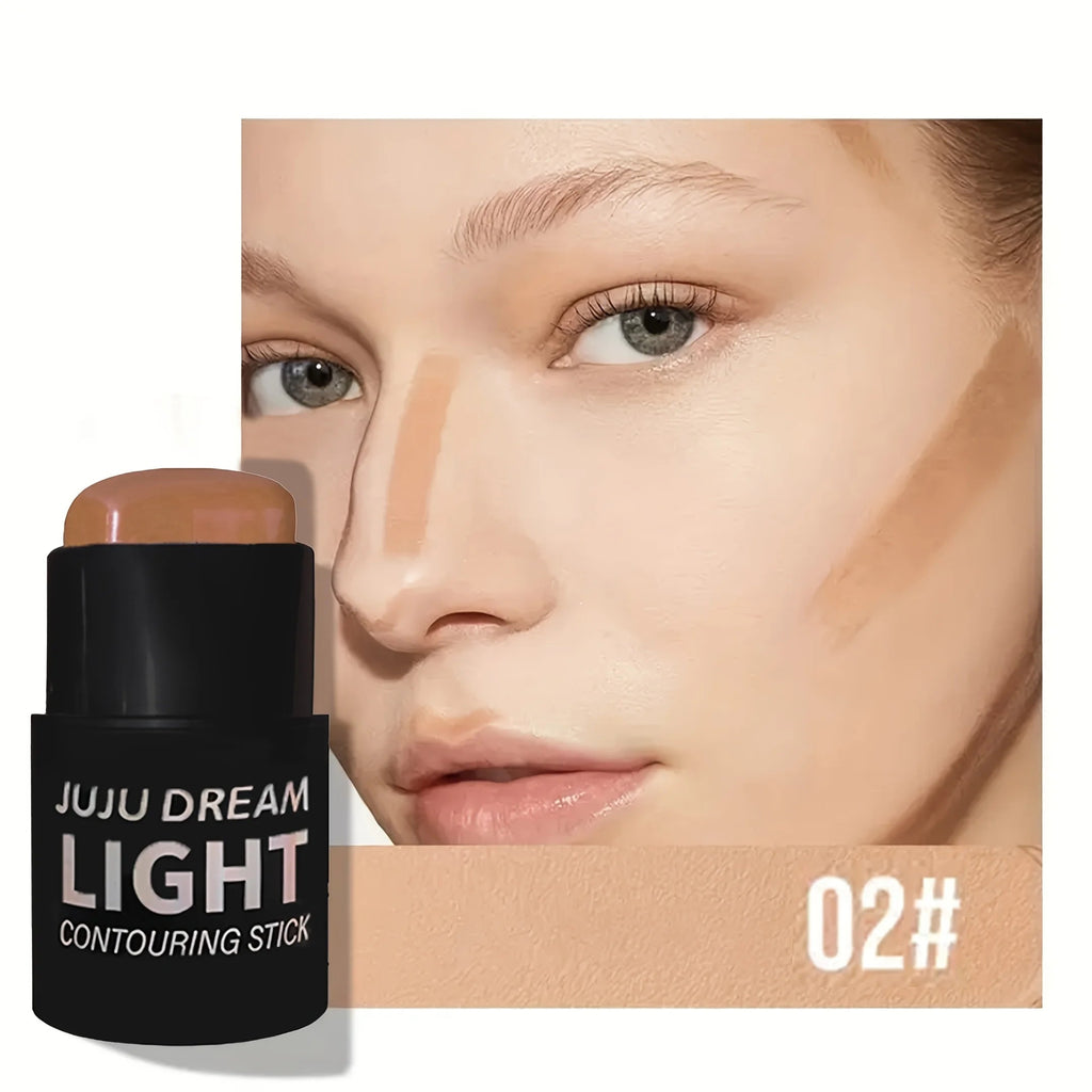 Long-Lasting Contour Stick: Matte Bronzer, Nose Sculpting Stick and Face Defining Solid Contour Cream - Travel-Friendly Design MultiShop24