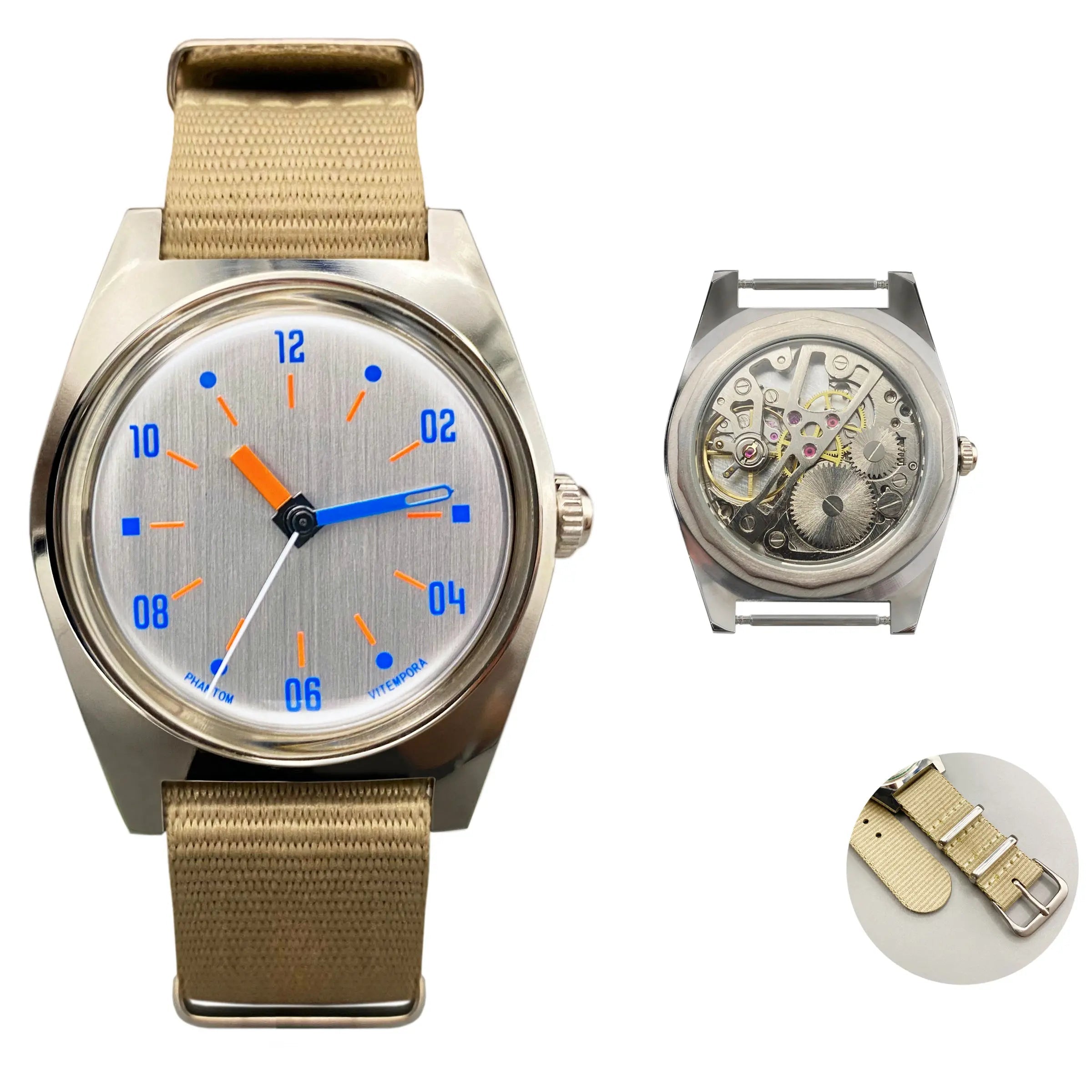 7120 Hand-Wind Mechanical Watch Men 36mm Multi Shop24